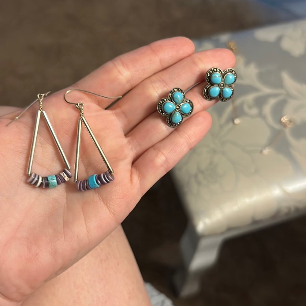 Sterling silver turquoise earrings